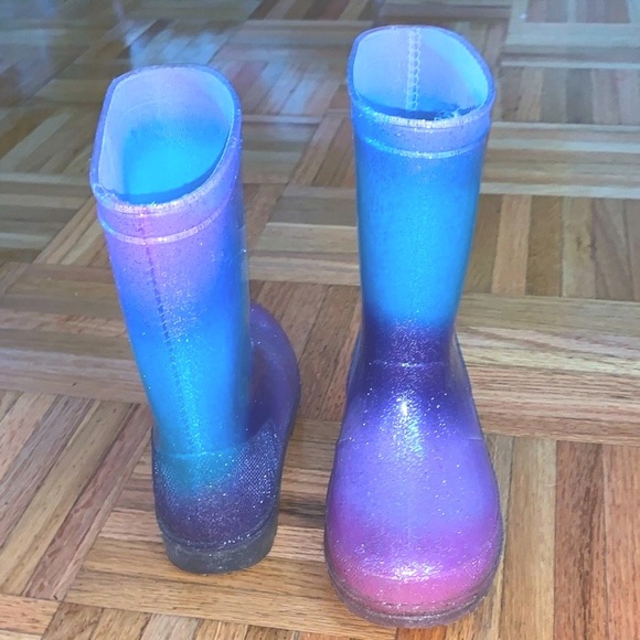 Other - Girls Size 11 - Rain Boots - Mid-Calf - Sparkle / Glittery / Light Up Soles!